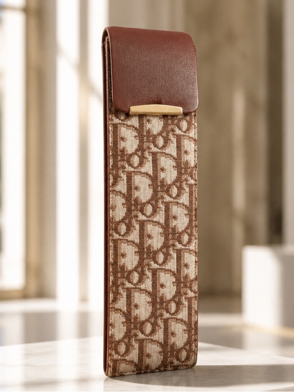 Original vintage Dior Brown Monogram umbrella Case (case only)